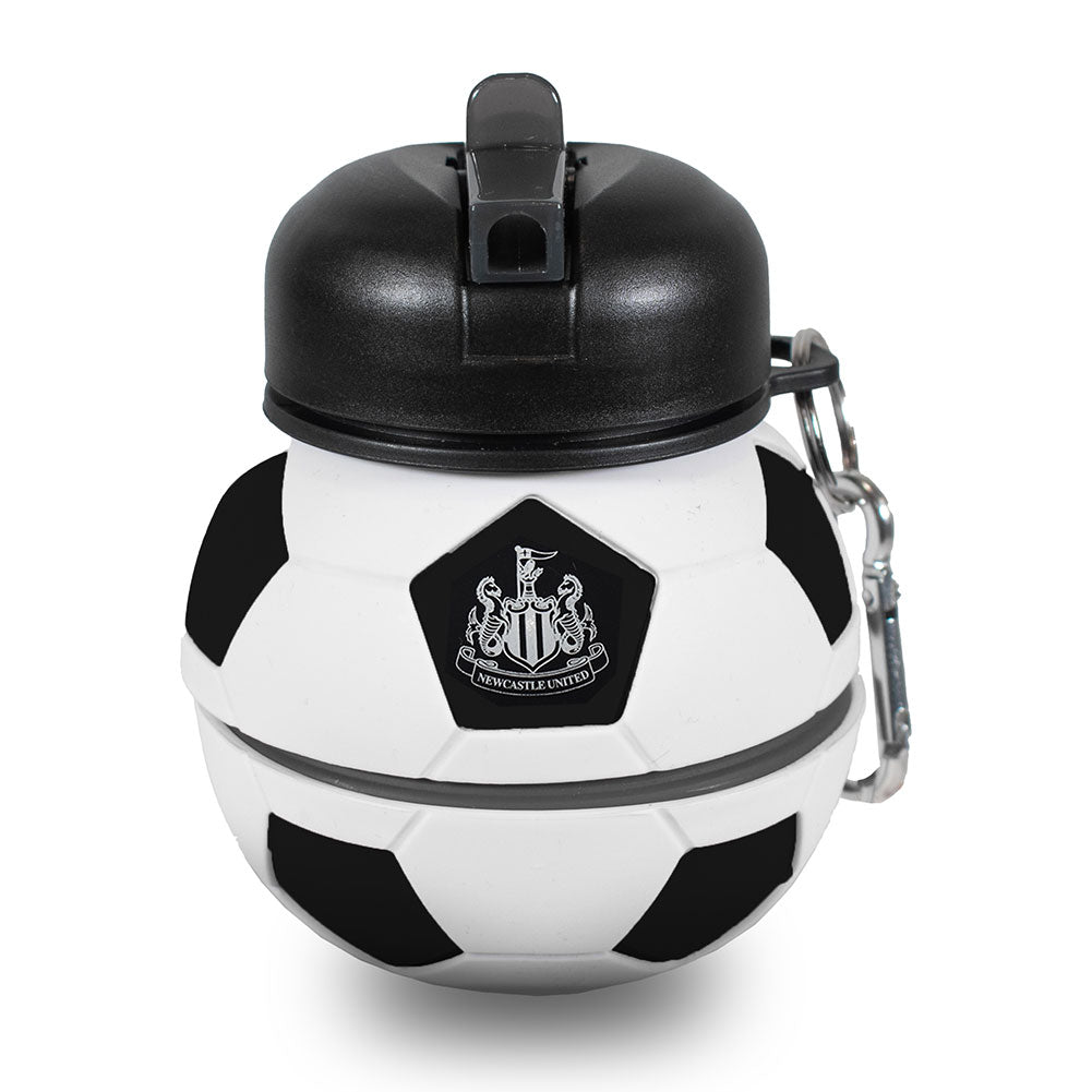 Newcastle United collapsible football drinks bottle, further view - Football Gifts Online
