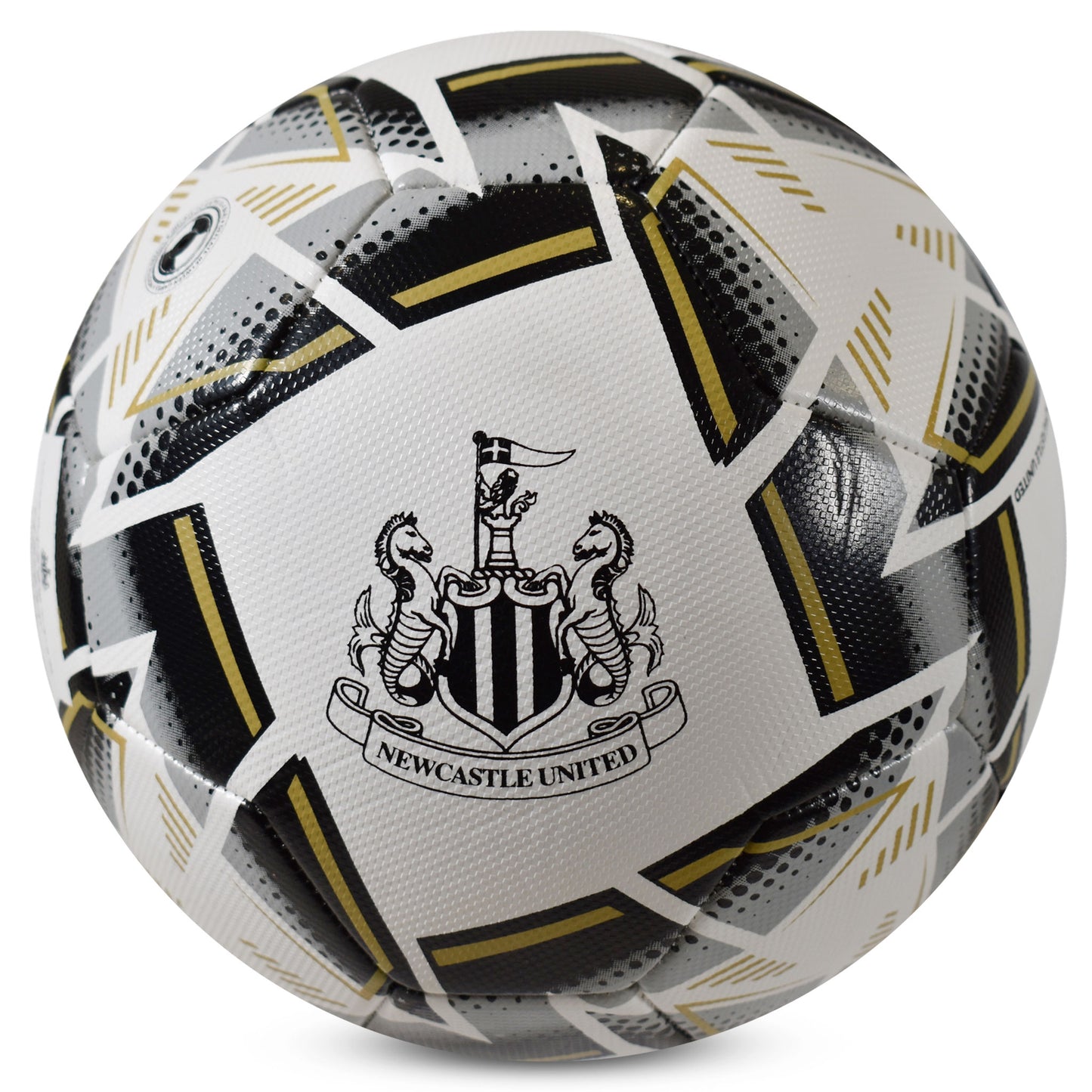 Football with Newcastle United logo on a white background