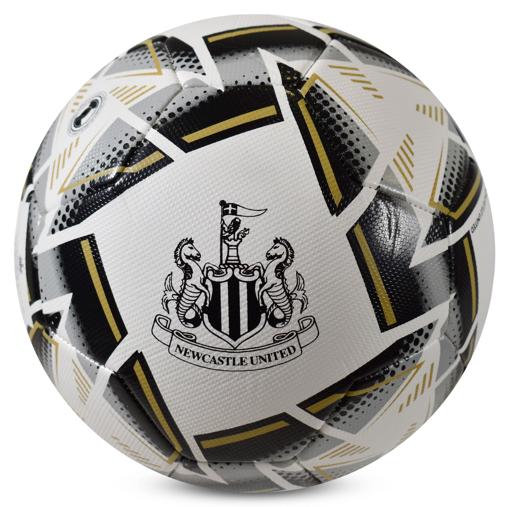 Football with Newcastle United logo on a white background