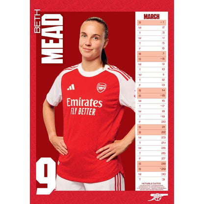 Arsenal A3 Women's 2026 Calendar