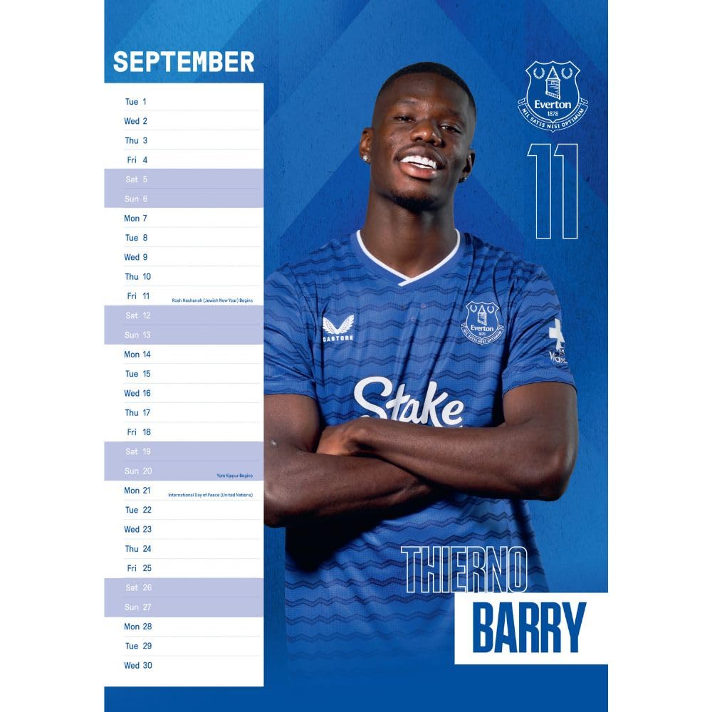 Everton A3 2026 Calendar