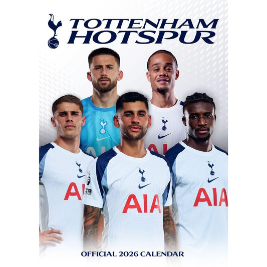 Tottenham Hotspur football club calendar cover with players and branding