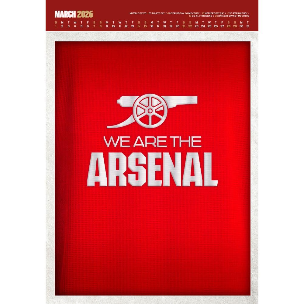 Arsenal Deluxe 2026 Calendar