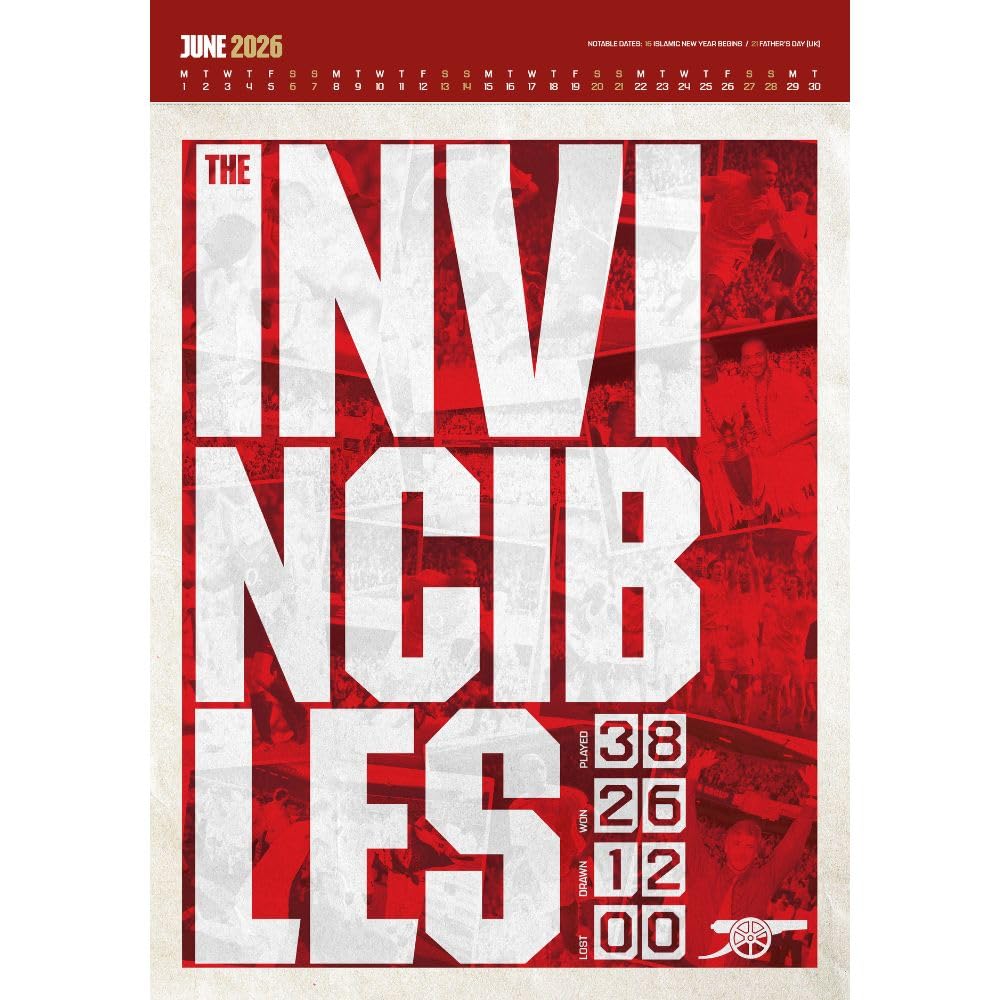 Arsenal Deluxe 2026 Calendar