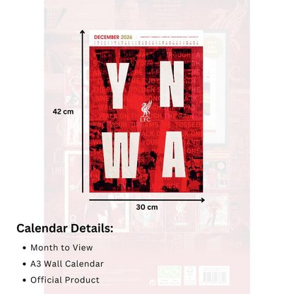 Liverpool FC Deluxe 2026 Calendar