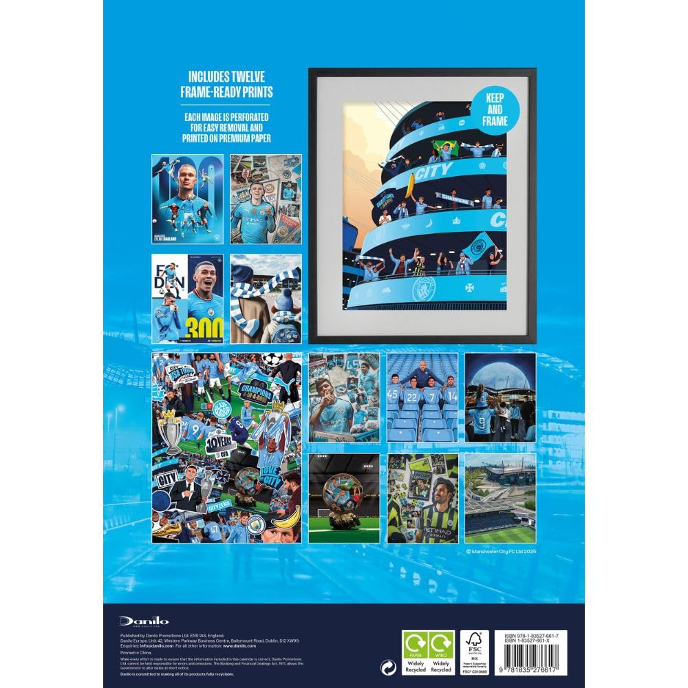 Manchester City Deluxe 2026 Calendar