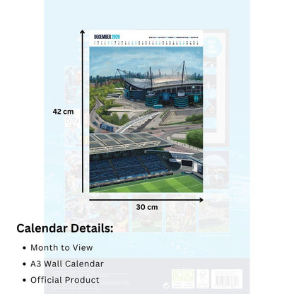 Manchester City Deluxe 2026 Calendar