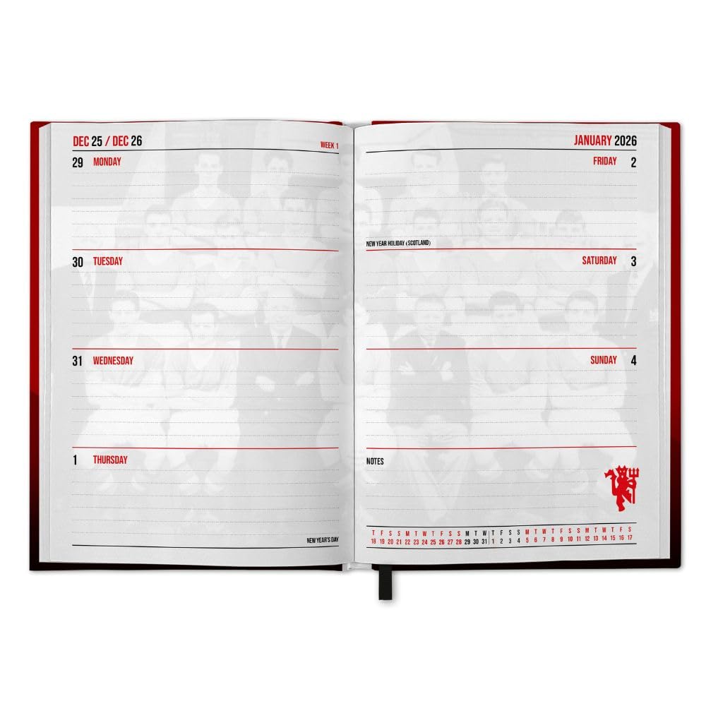 Manchester United 2026 Calendar, Diary & Pen Musical Box Set