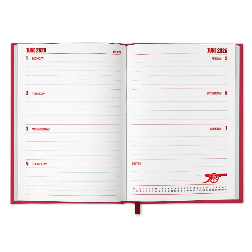 Arsenal 2026 A5 Diary
