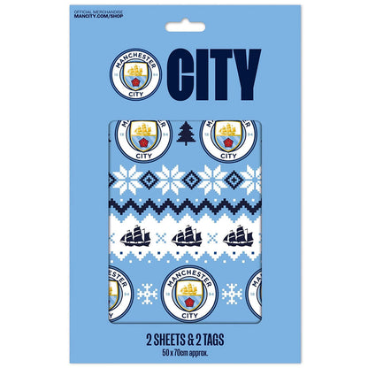 Manchester City Christmas Gift Wrap