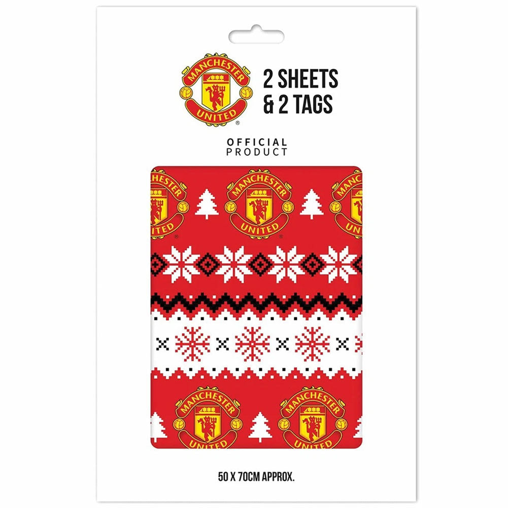 Manchester United Christmas Gift Wrap