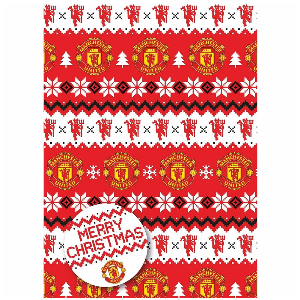 Man United Christmas Gift Wrapping Paper