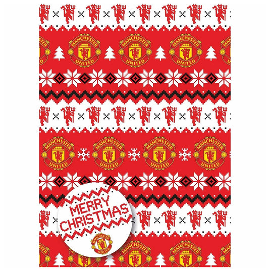 Man United Christmas Gift Wrapping Paper
