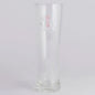 Clear Manchester United glass with embossed design on a light gray background