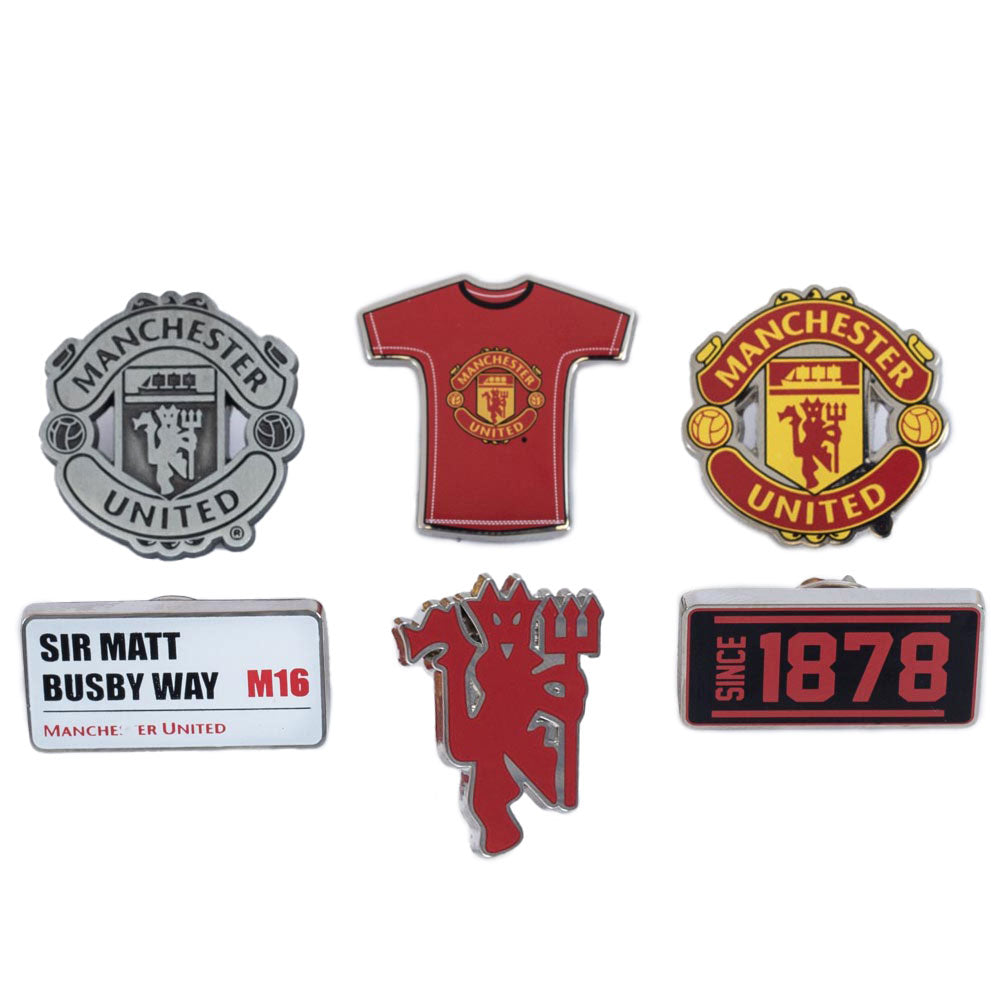 Manchester United 6 Piece Badge Set