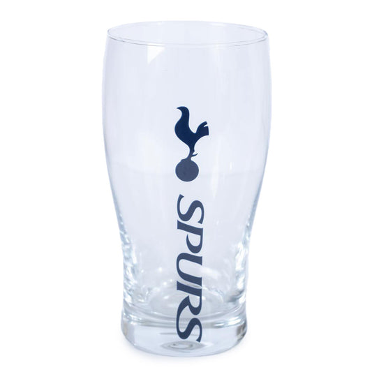 Clear glass with Tottenham Hotspur logo on a white background
