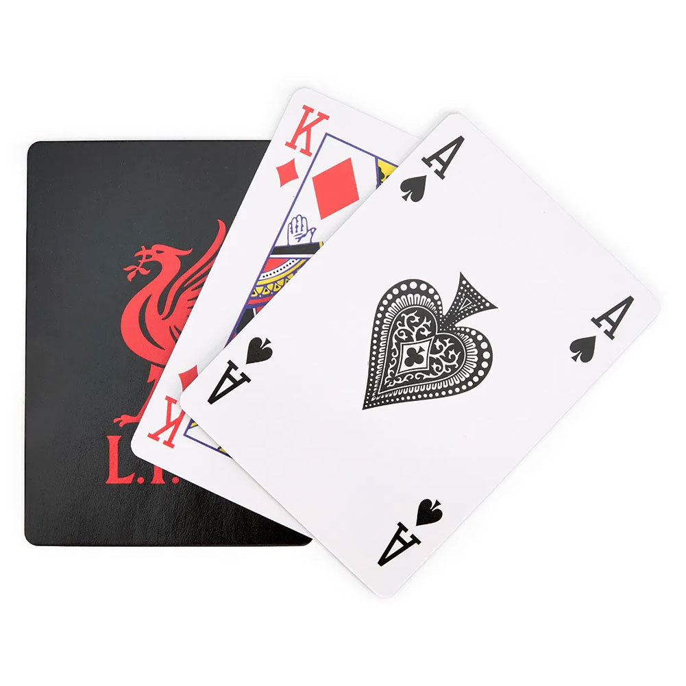 Black Liverpool FC Liverbird Playing Cards