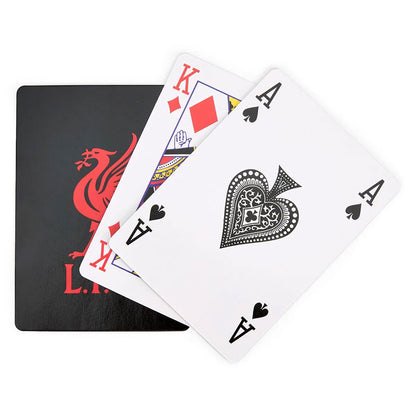 Black Liverpool FC Liverbird Playing Cards