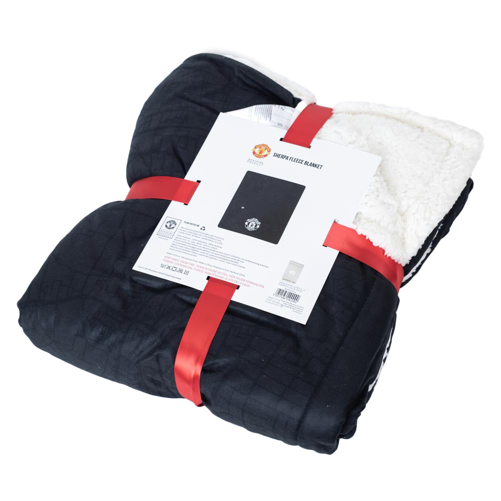 Manchester United Identity Sherpa Fleece Blanket