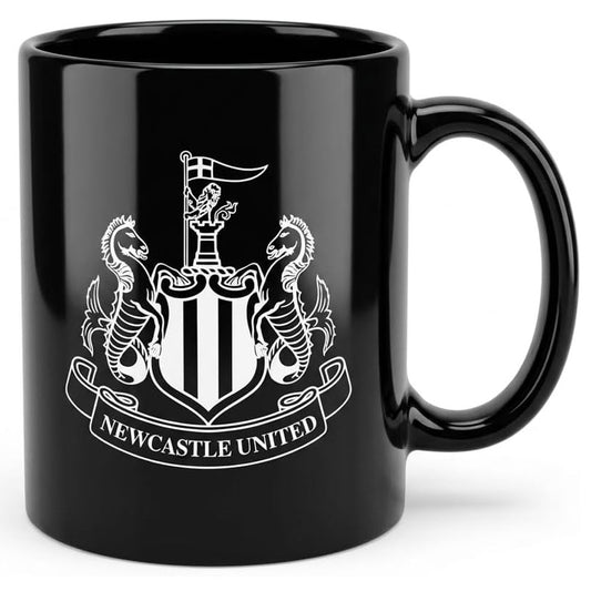 Newcastle United Black & White Crest Mug