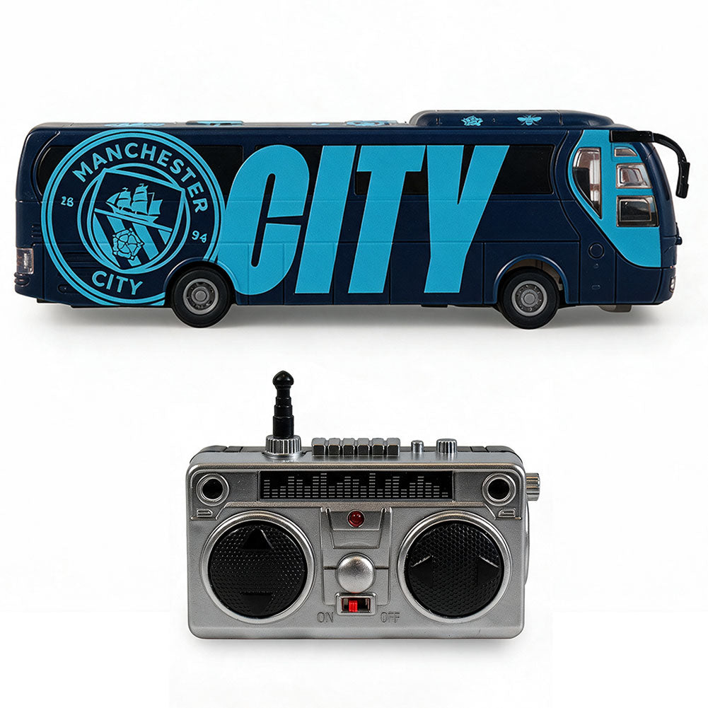 Manchester City FC radio control team bus with City crest