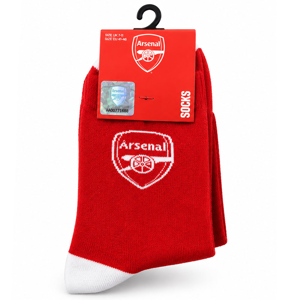 Arsenal adult's fashion socks 3 pack, alternate view - Football Gifts Online