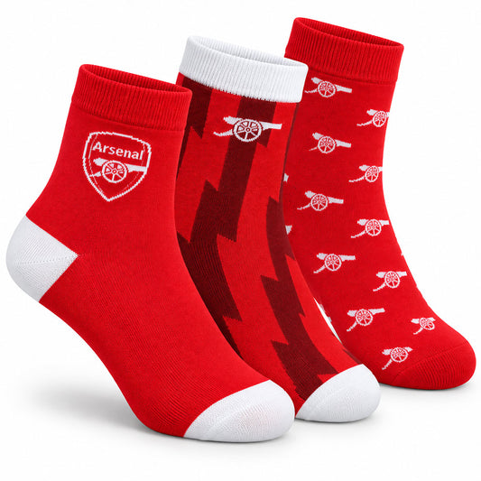 Official Arsenal adult's fashion socks 3 pack - Football Gifts Online