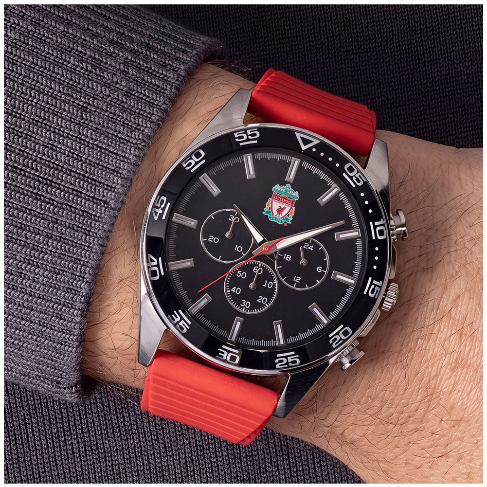 Liverpool FC Men's Silicone Strap Chronograph Watch