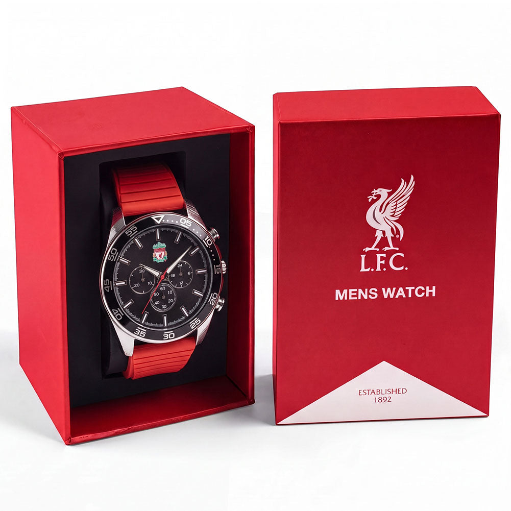 Liverpool FC Men's Silicone Strap Chronograph Watch