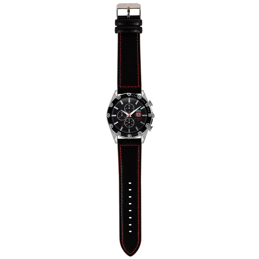 Liverpool FC Men's Leather Strap Chronograph Watch