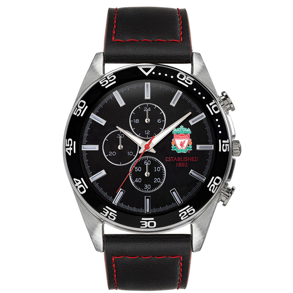 Liverpool FC Men's Leather Strap Chronograph Watch