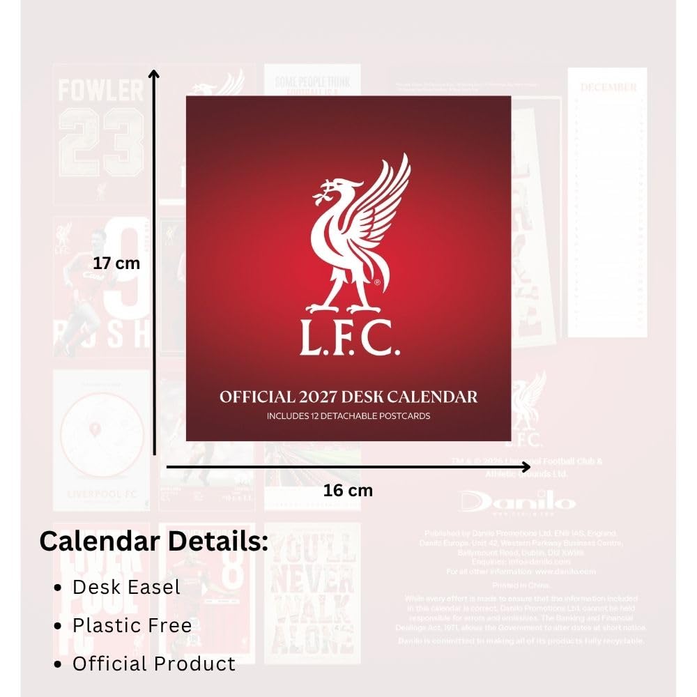 Liverpool FC 2027 Desktop Calendar Football Gifts Online