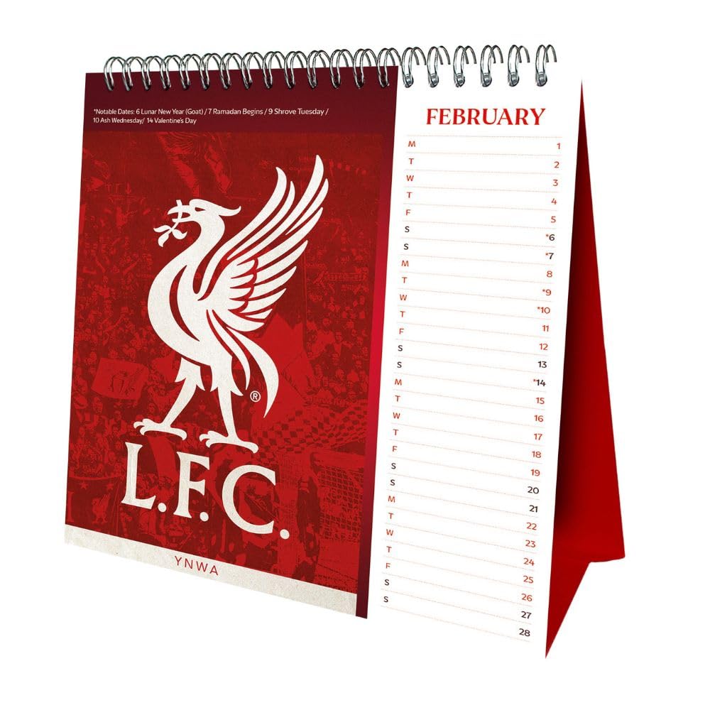 Liverpool FC 2027 Desktop Calendar Football Gifts Online