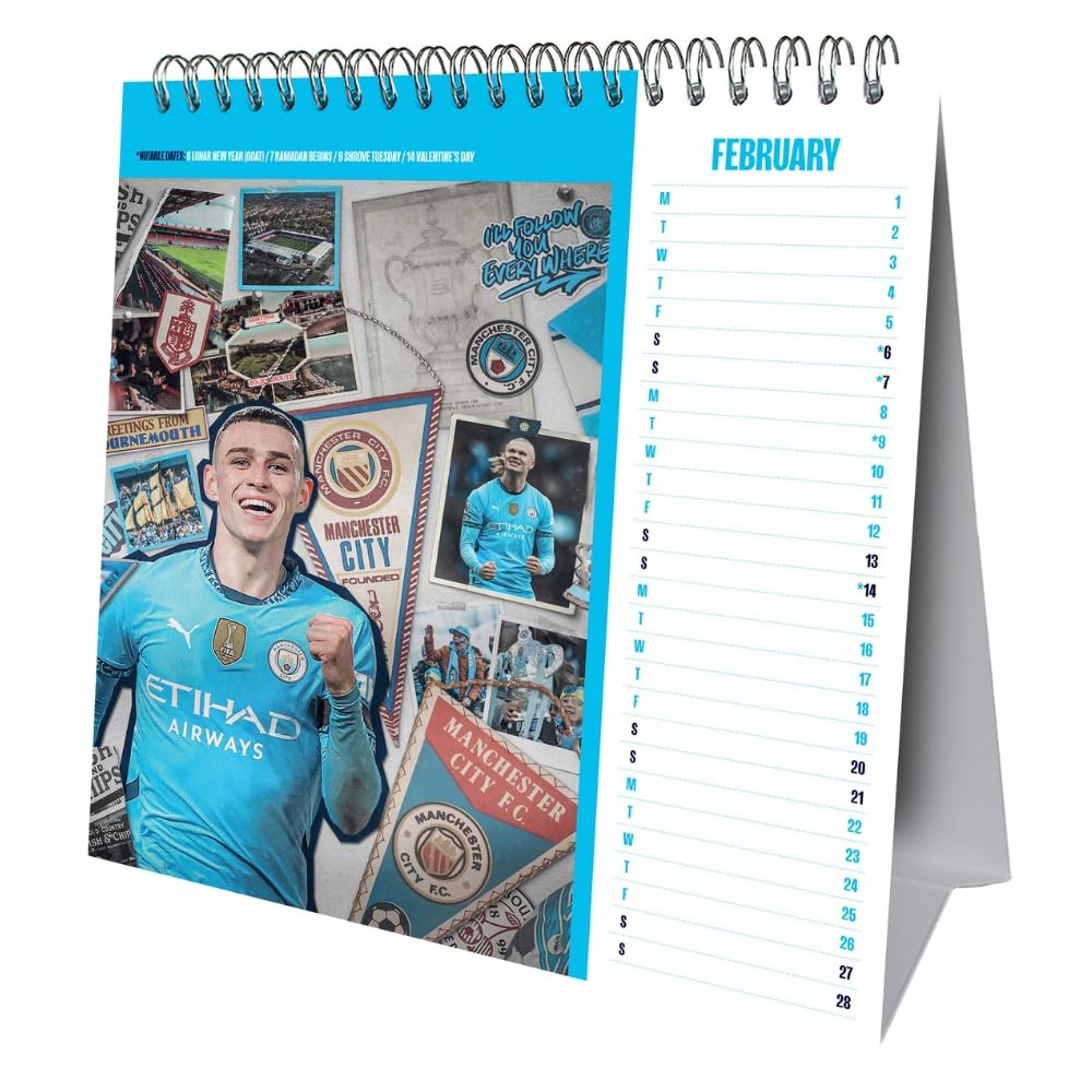 Manchester City 2027 Desktop Calendar
