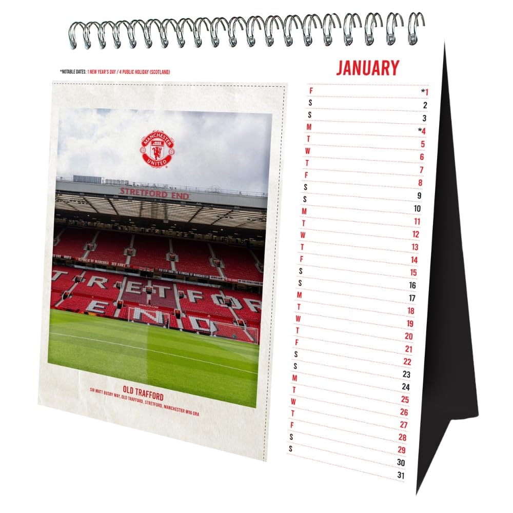 Manchester United 2027 Desktop Calendar