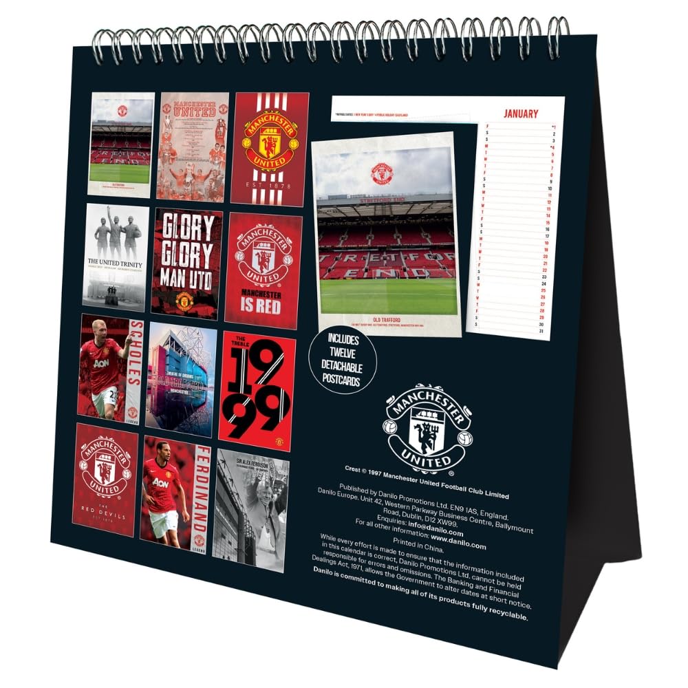 Manchester United 2027 Desktop Calendar