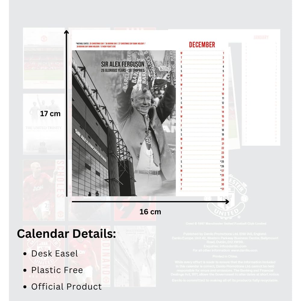 Manchester United 2027 Desktop Calendar