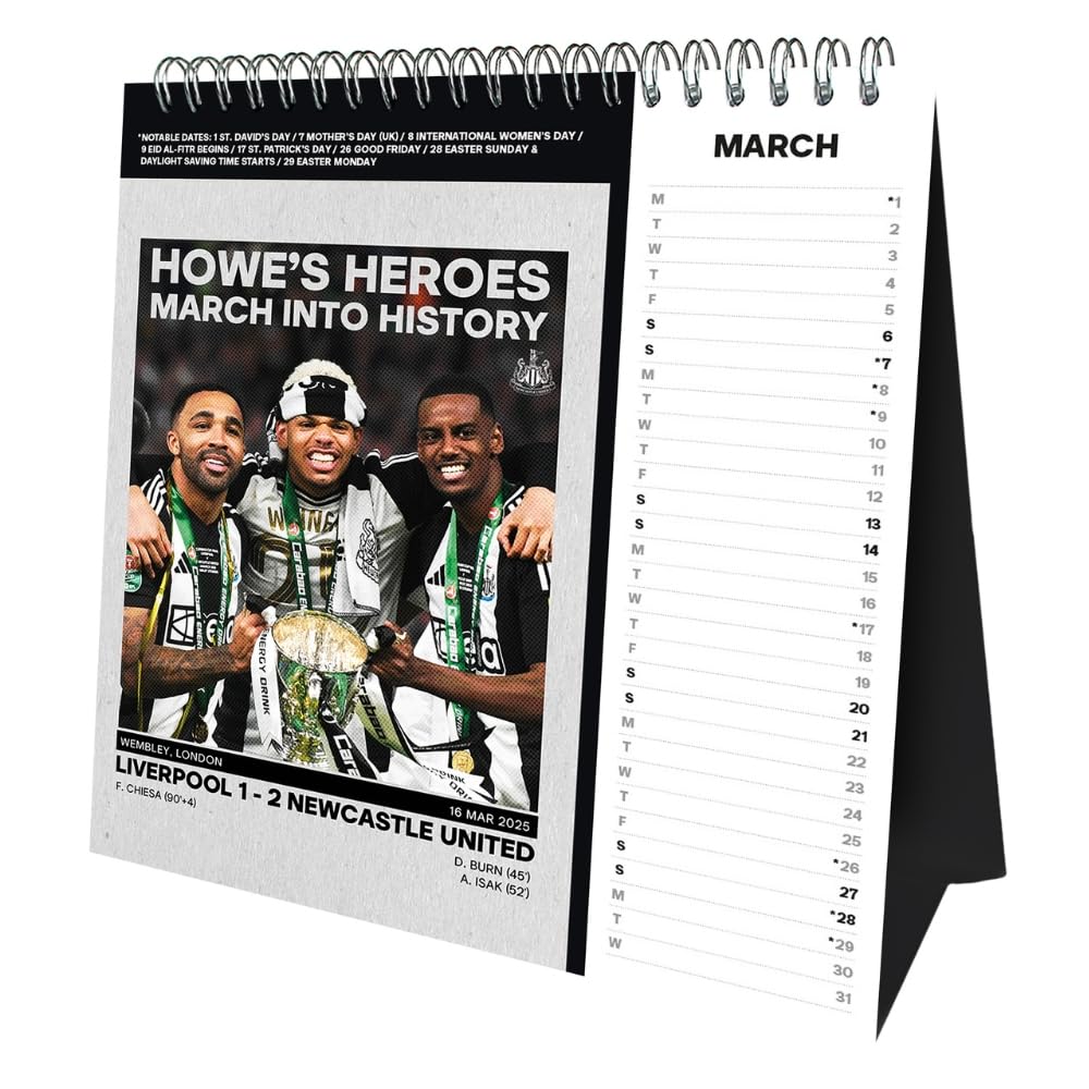 Newcastle United 2027 Desktop Calendar