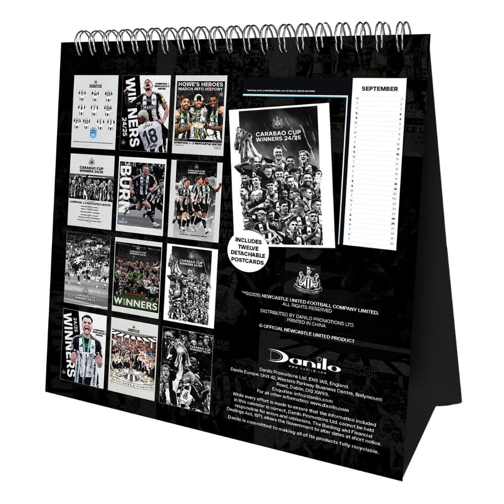 Newcastle United 2027 Desktop Calendar