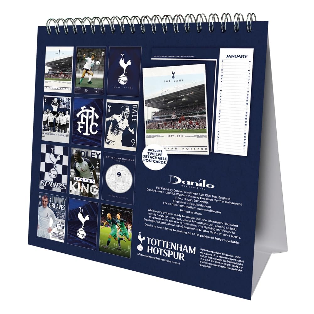 Tottenham Hotspur 2027 Desktop Calendar
