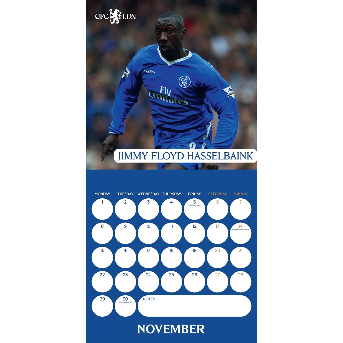 Chelsea FC Legends Square 2027 Calendar