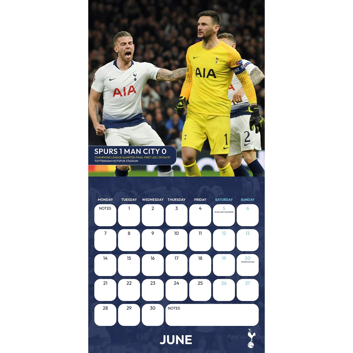 Tottenham Hotspur Legends Square 2027 Calendar