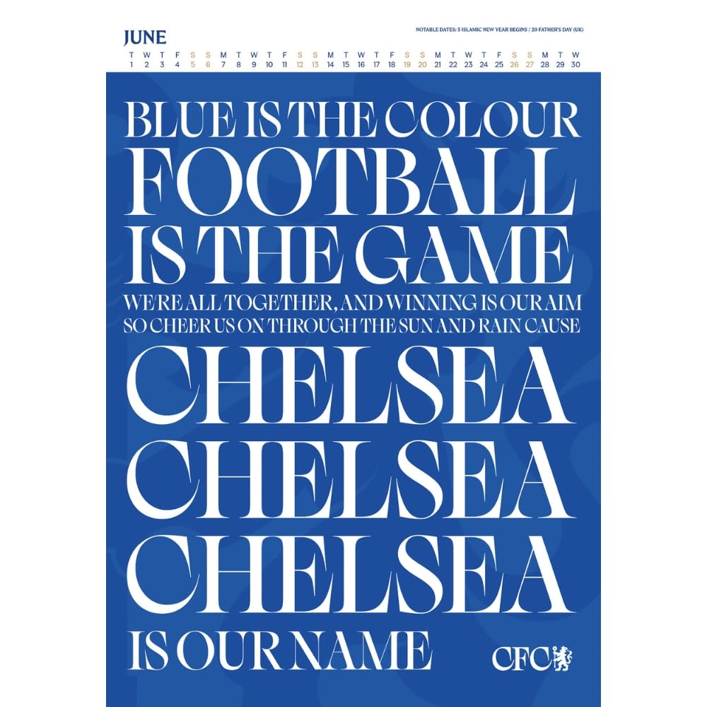 Chelsea FC Deluxe 2027 Calendar Football Gifts Online