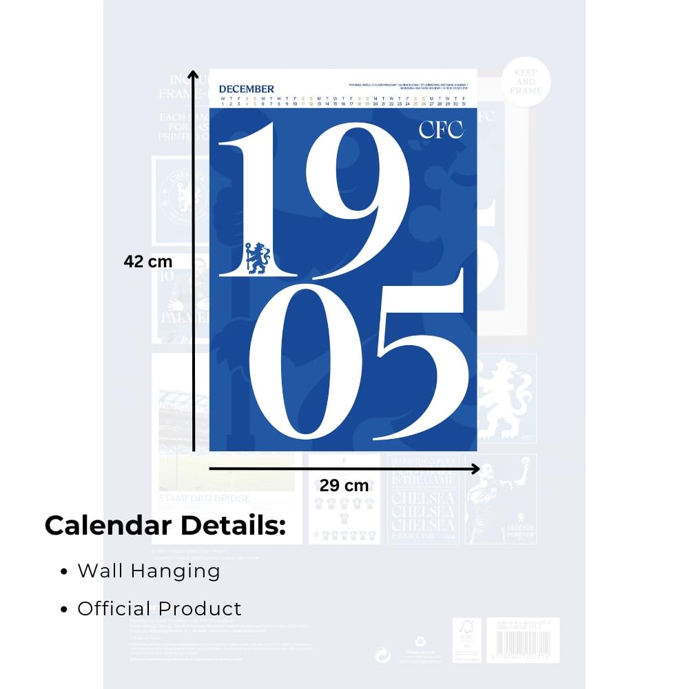 Chelsea FC Deluxe 2027 Calendar Football Gifts Online