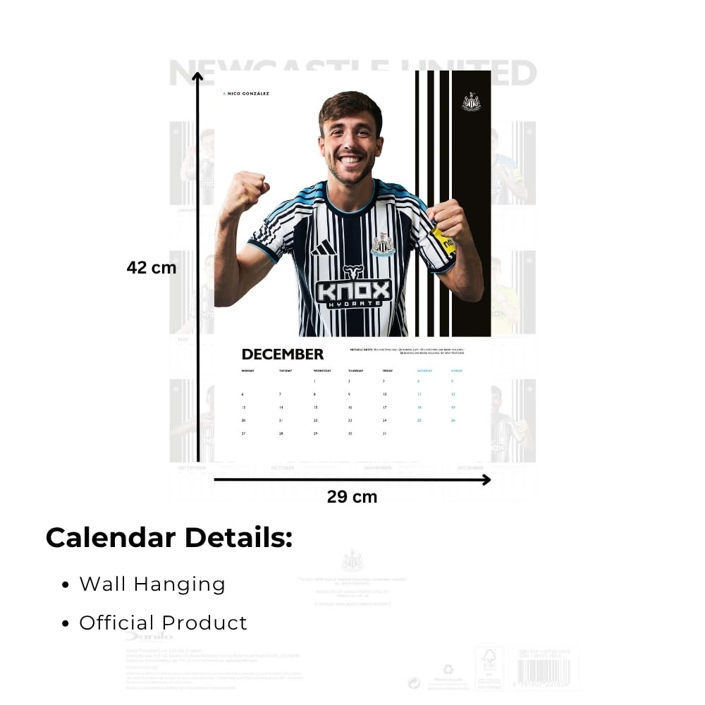 Newcastle United 2027 A3 Calendar Football Gifts Online
