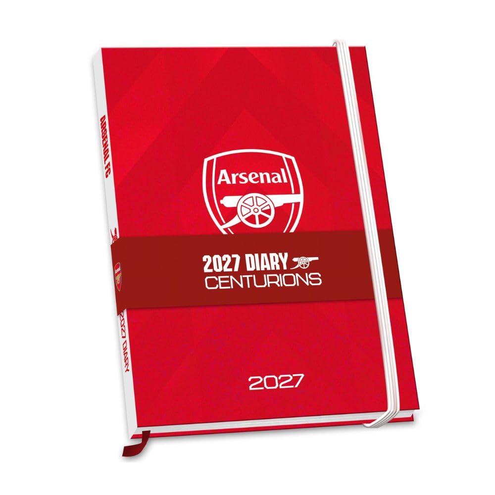 Arsenal 2027 A5 Diary red hardback with white crest