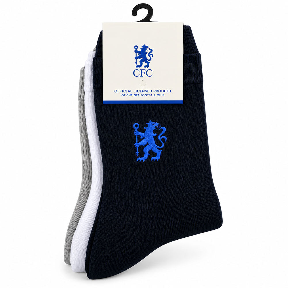 Chelsea FC Adult's Ankle Socks (3 Pack)