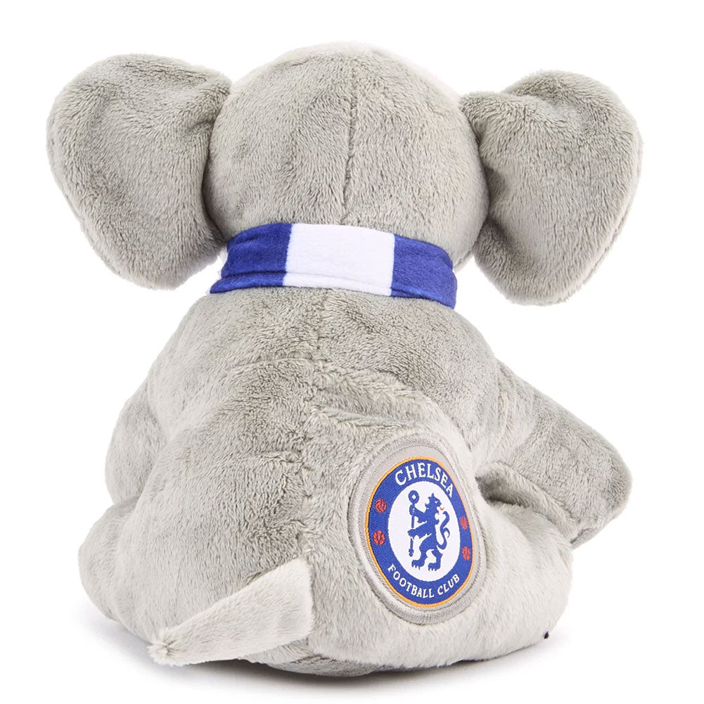 Chelsea FC plush elephant, detail view - Football Gifts Online