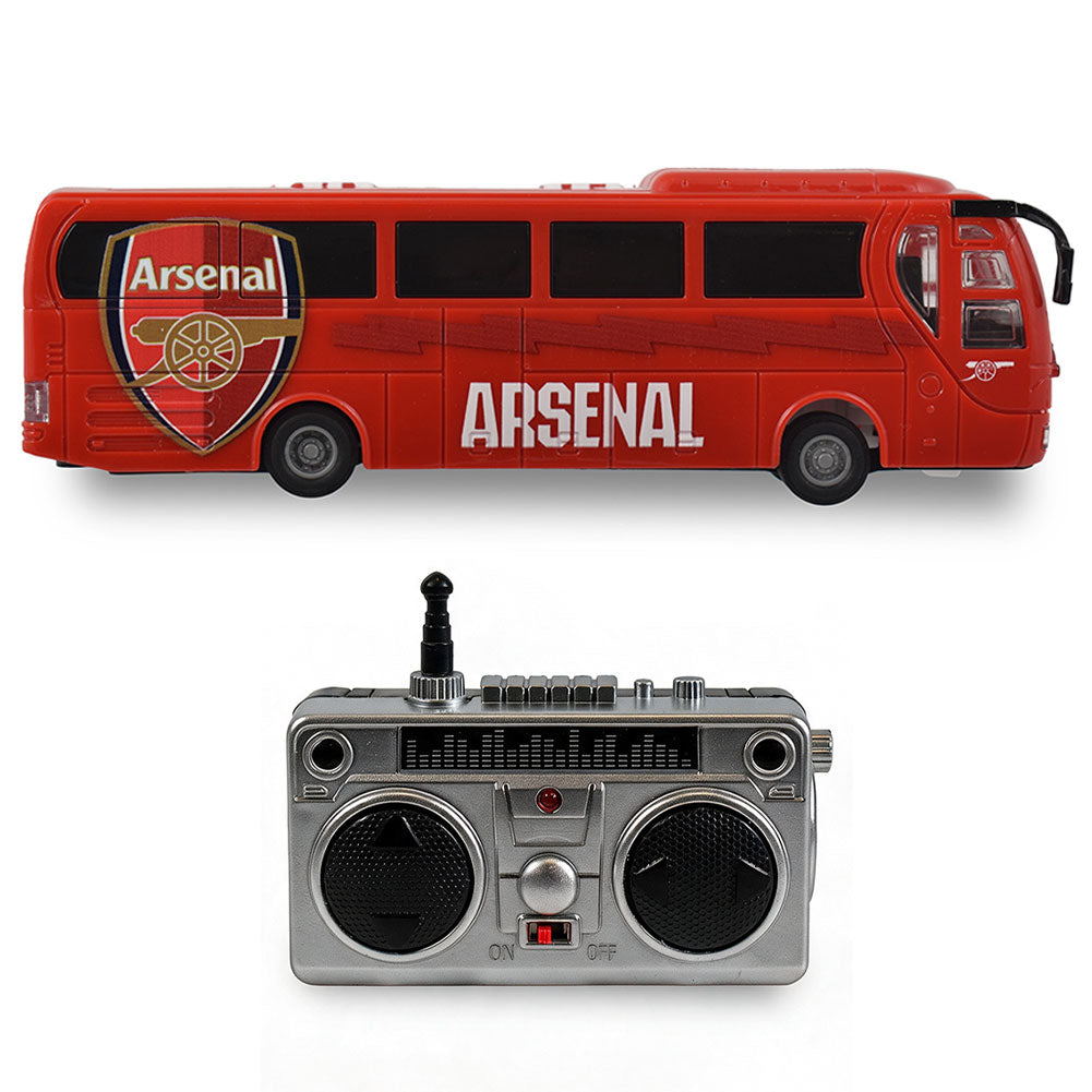 Arsenal radio control team bus with Arsenal crest