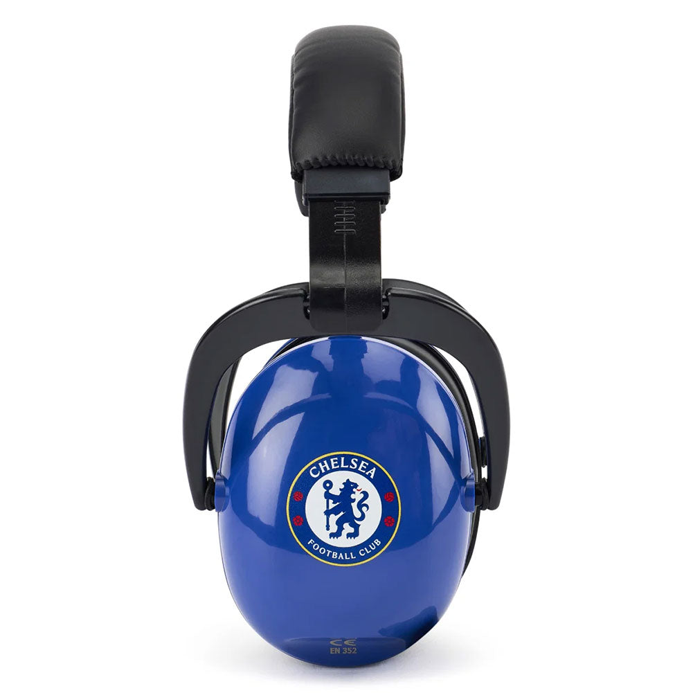 Chelsea FC junior ear defenders, side view - Football Gifts Online